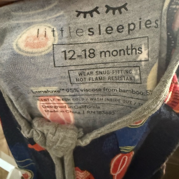 Little Sleepies Space Explorer Shortie Size 6-12 Month - Picture 2 of 4